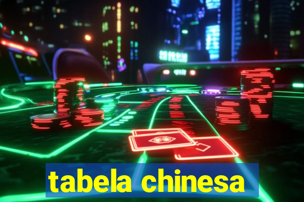 tabela chinesa